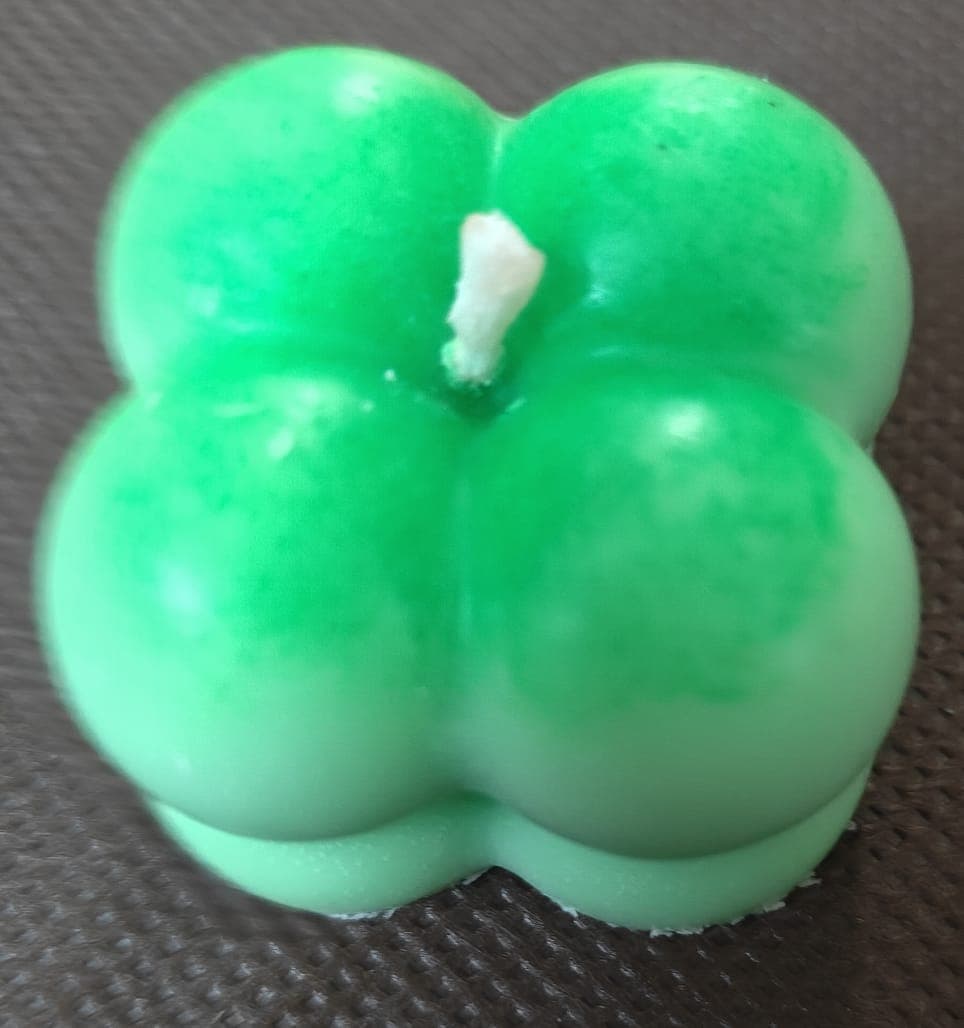 Candle Bubble Green Vanila - Small