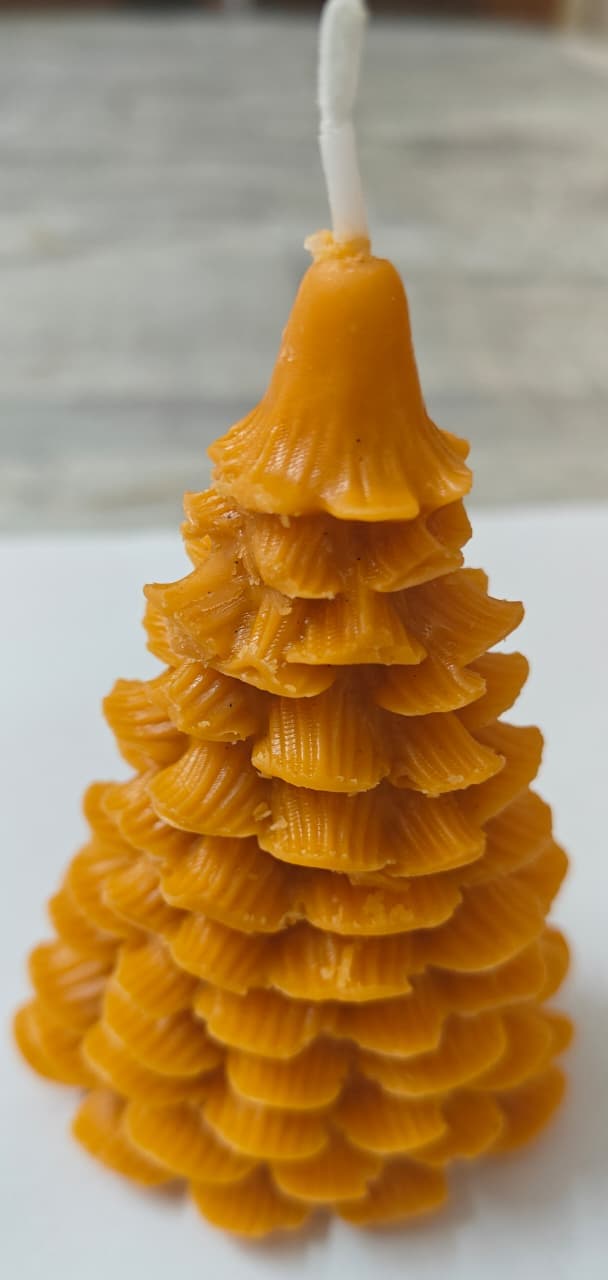 Candle Christmas Tree Cinnamon chocolate brown