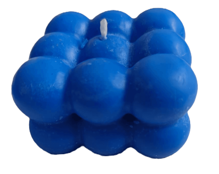 Candle Blue with Lily fragrance Bubble - Medium2