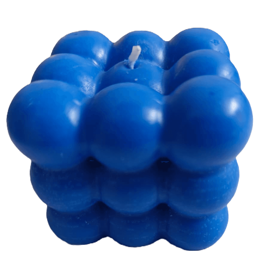 Candle Blue with Lily fragrance Bubble - Big