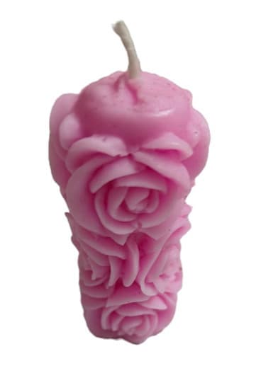 Candle -Magentha with chocolate fragrance Rose Stand
