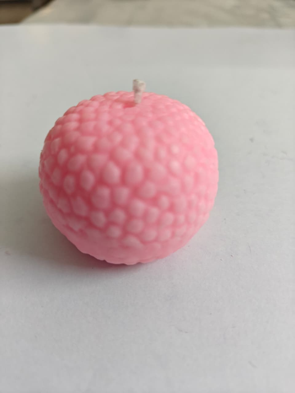 Candle - Florencent pink vanilla Laddu - Medium