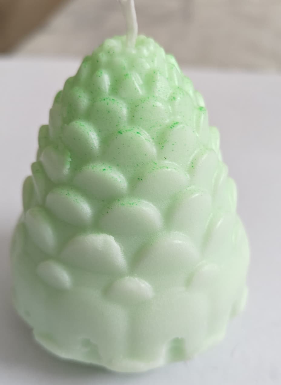 Candle - Green kesar saffron Pine Tree