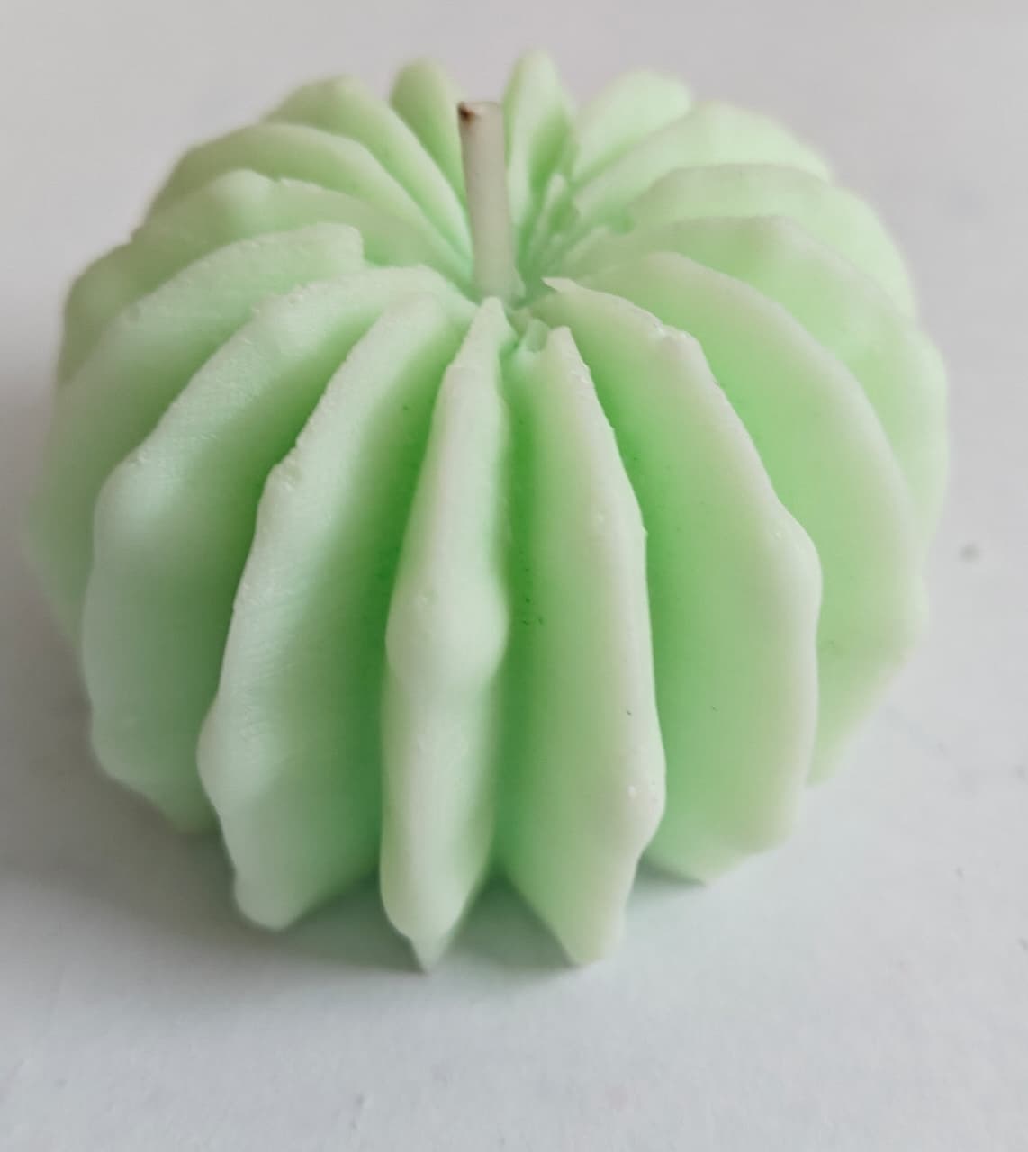 Candle - Green kesar saffron Cactus Sphere