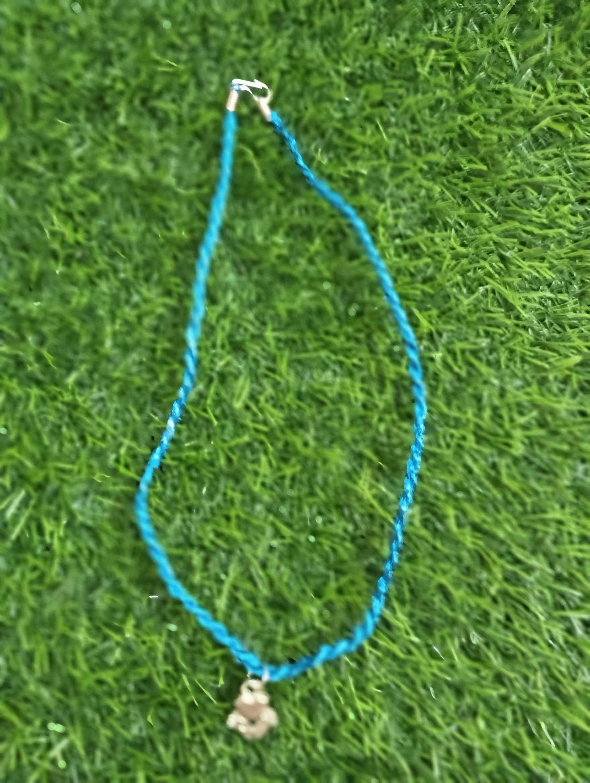 Handmade necklace — turquoise with a small drop