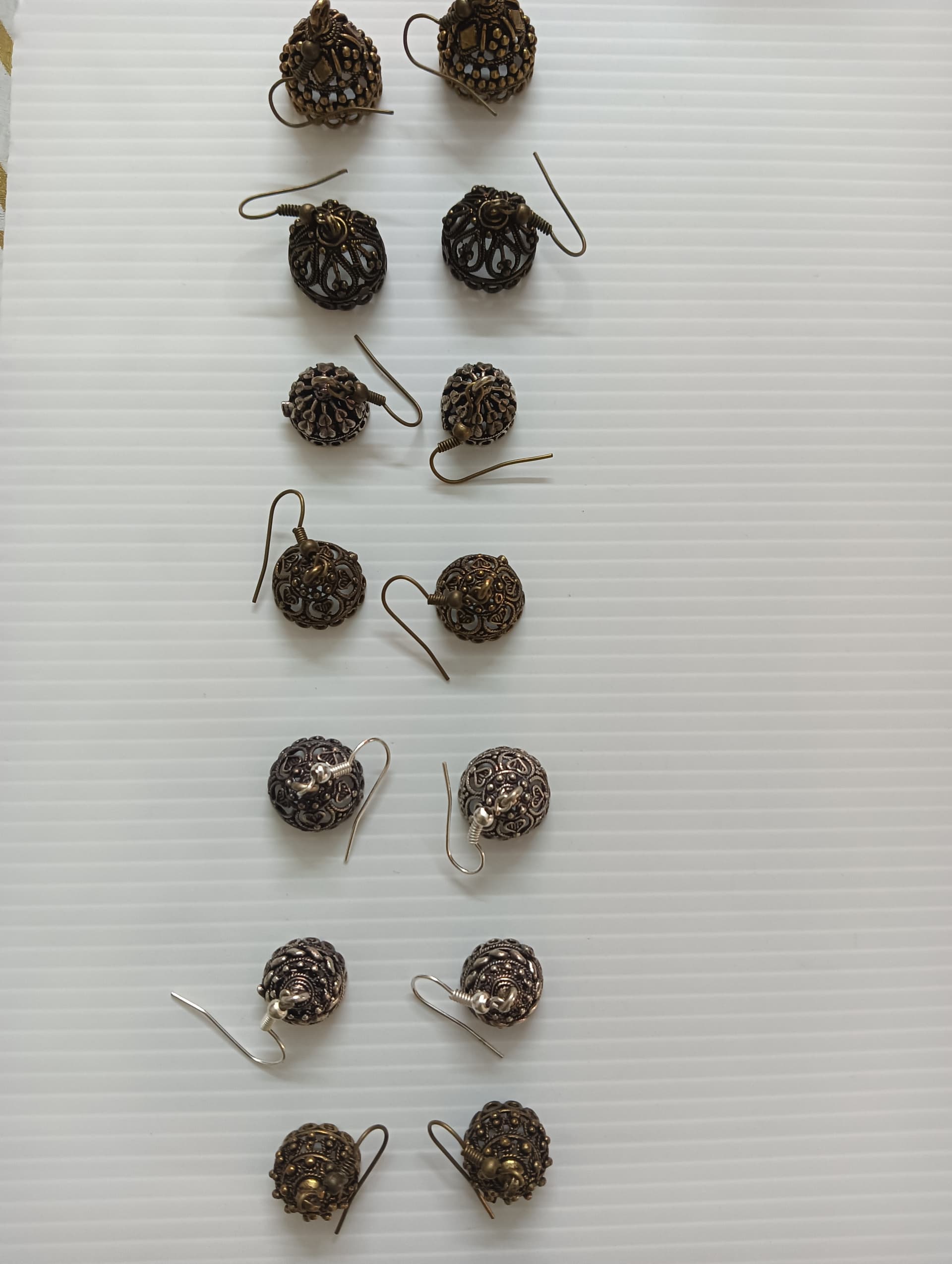 Handmade earrings — oxidised silver studs